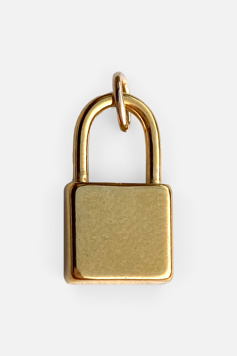 Farrah B Lock Charm in Gold – front view