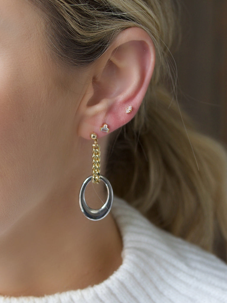 Farrah B Looped In Statement Earrings – back view