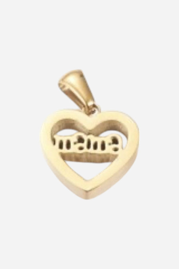 Farrah B Mama Heart Charm in Gold