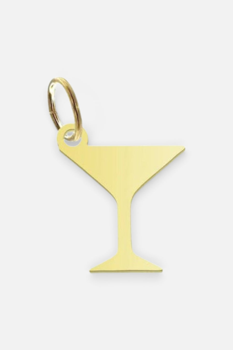Farrah B Martini Glass Charm in Gold – front view