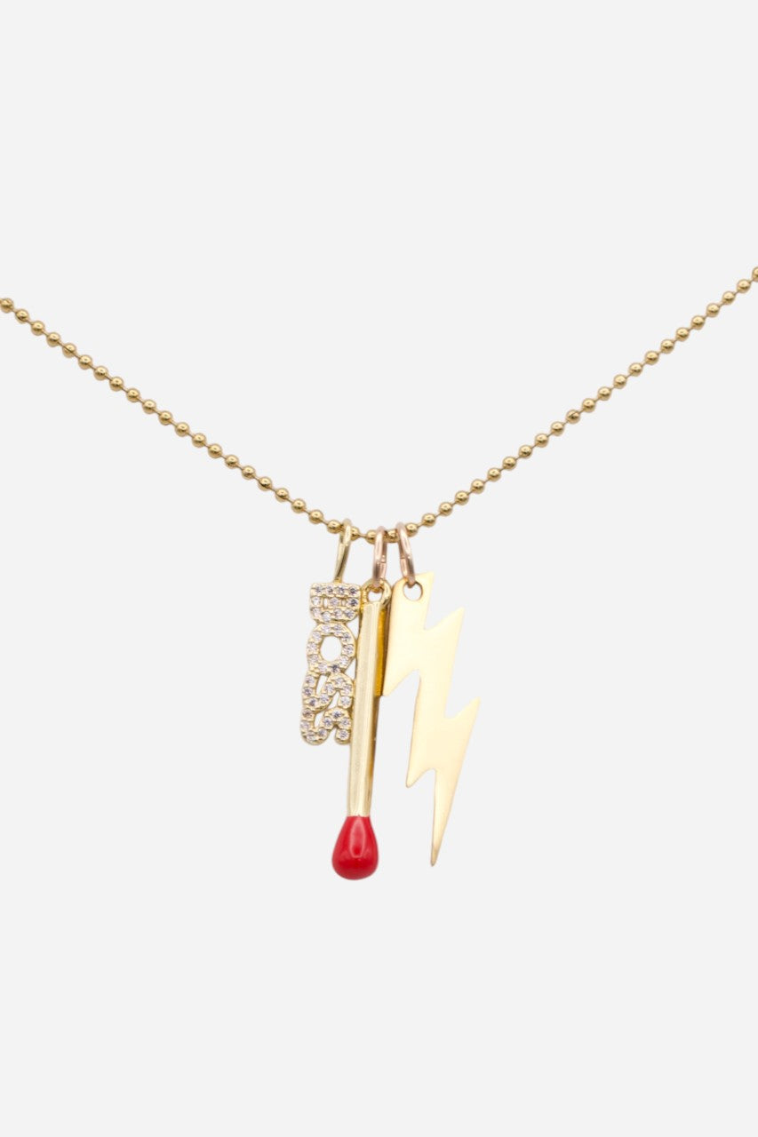 Farrah B Match Stick Charm Red – side view
