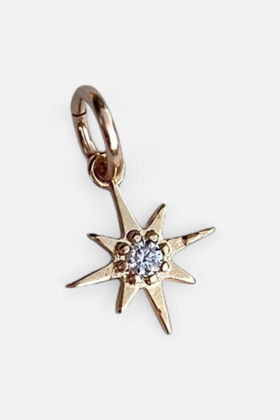 Farrah B Mini Sun Charm in Gold – front view