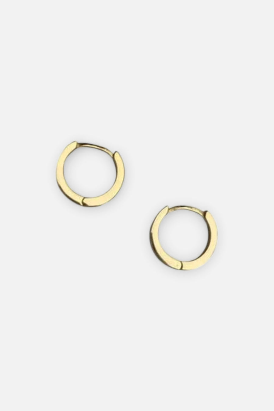 Farrah B Minimalist Mini Huggies Earrings In Gold – front view