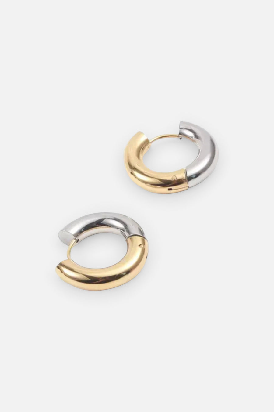 Farrah B Mixed Up Hoop Earrings – front view