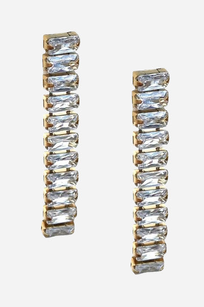 Farrah B Muse Clear Earrings – front view