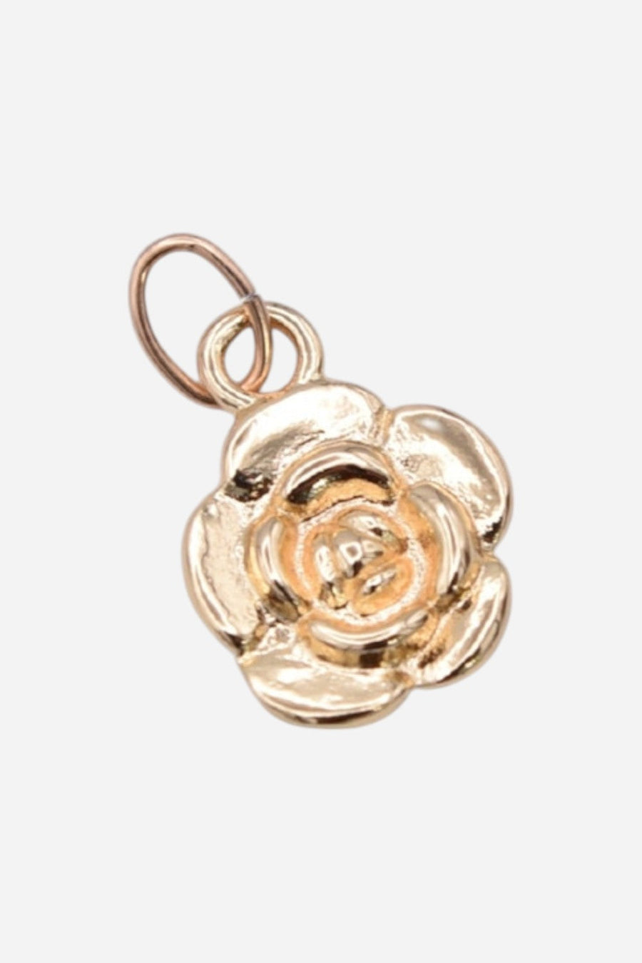 Farrah B New Rose Bud Charm in Gold – back view