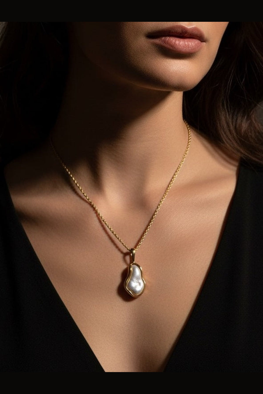 Farrah B Oceans Apart Necklace – on model