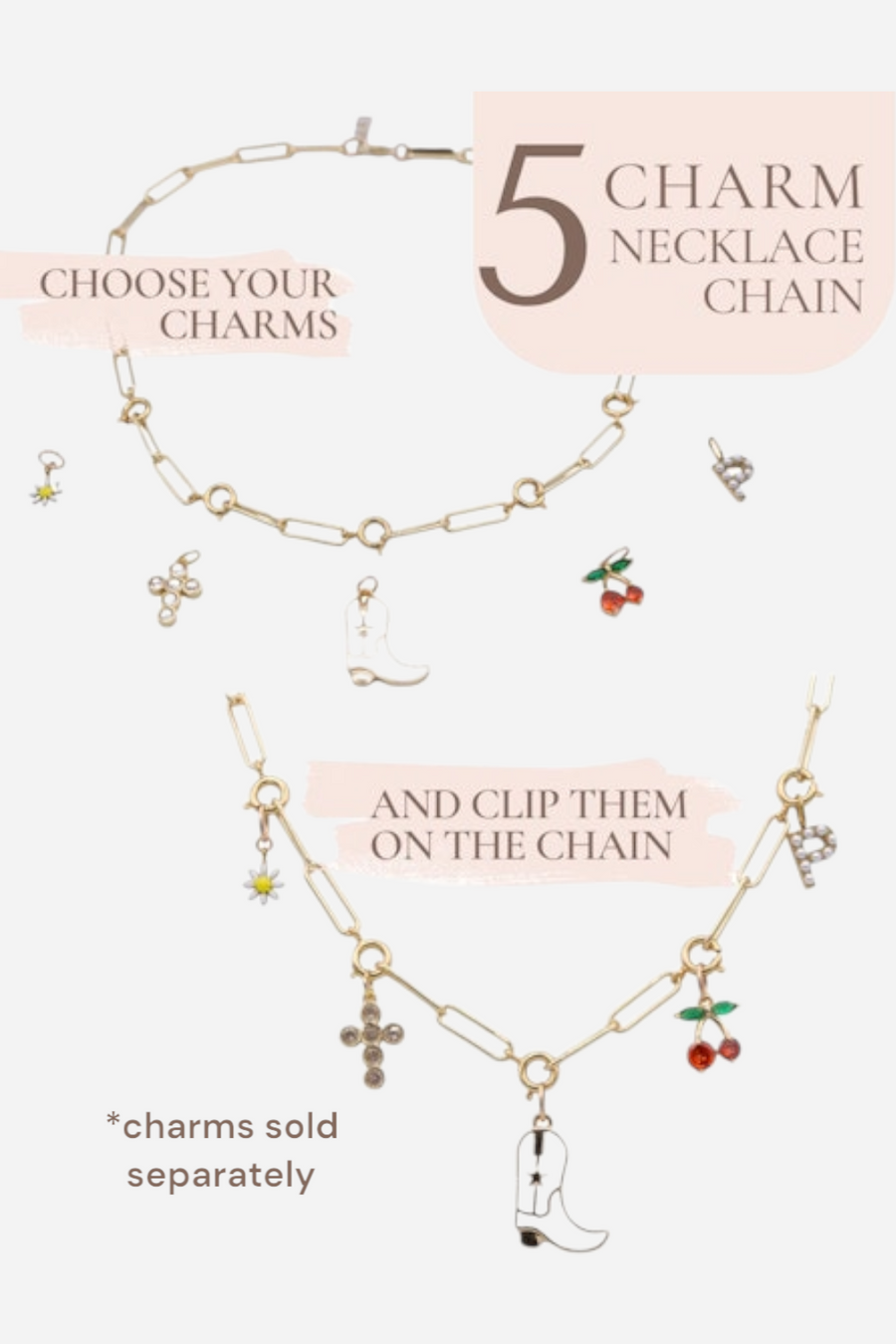 Farrah B Off The Hook Clasp Necklace - Gold – back view