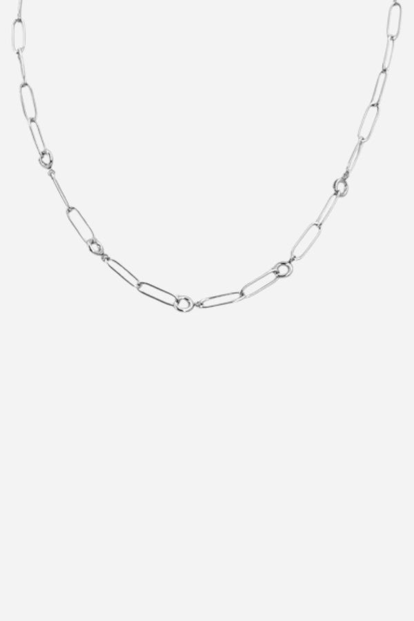 Farrah B Off The Hook Clasp Necklace - Silver