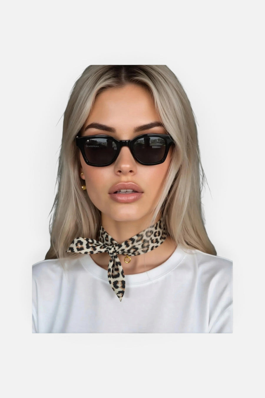 Farrah B Open Road Skinny Phone and Neck Scarf in Zebra – back view