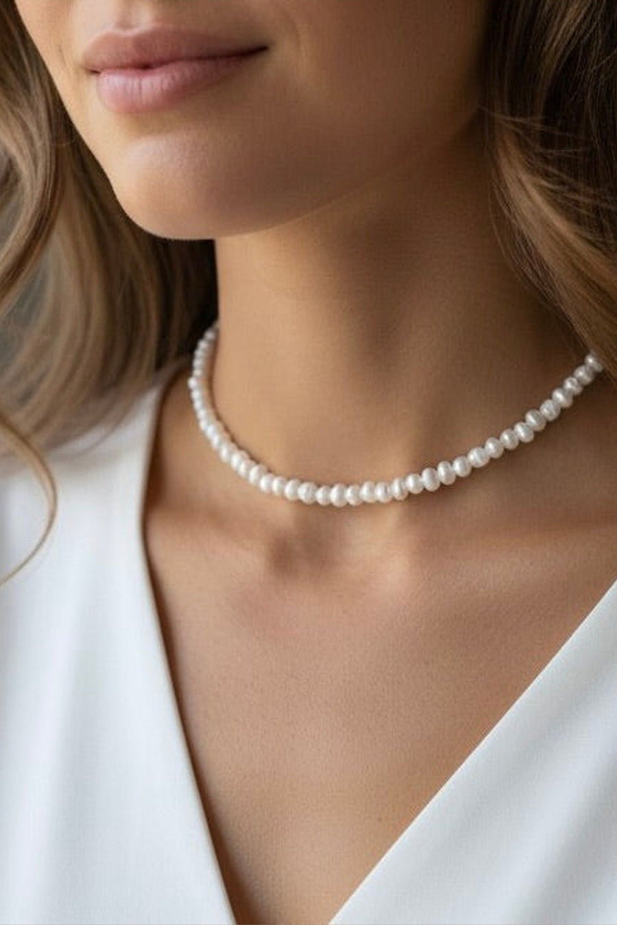 Farrah B Out To Sea Pearl Necklace – back view