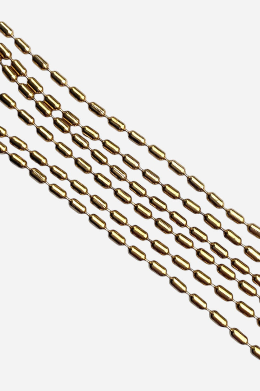 Farrah B Pill Chain Necklace - Gold – back view