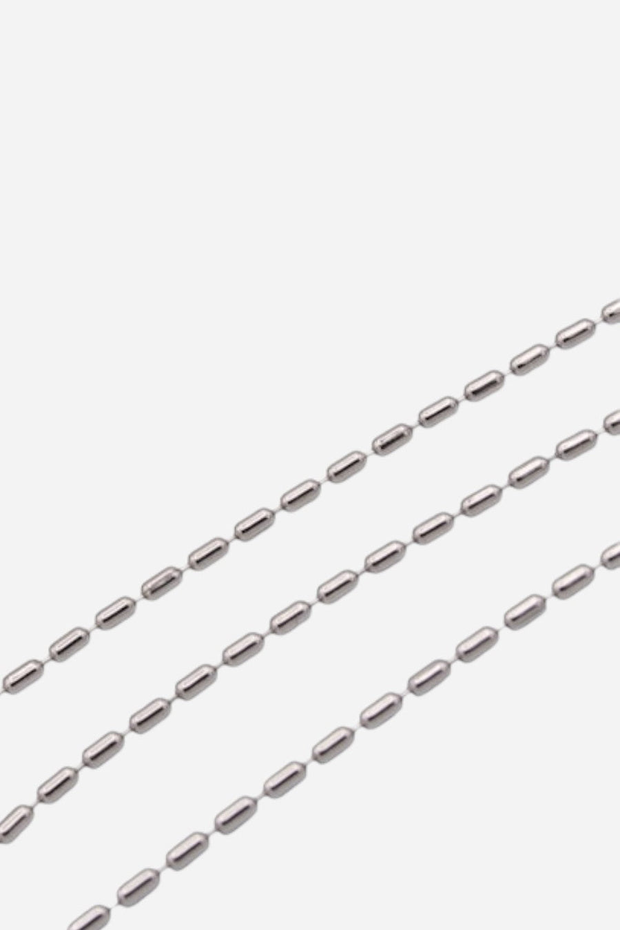 Farrah B Pill Chain Necklace - Silver – back view