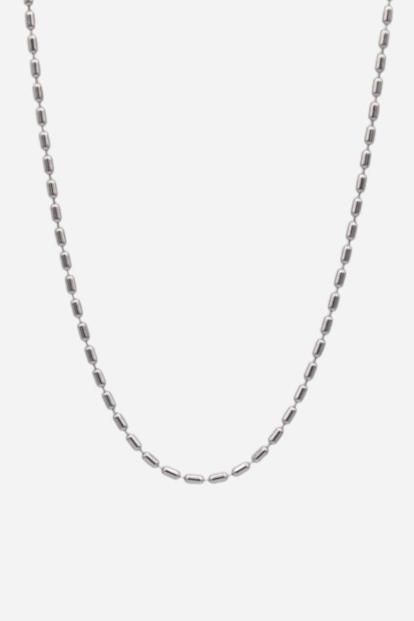 Farrah B Pill Chain Necklace - Silver