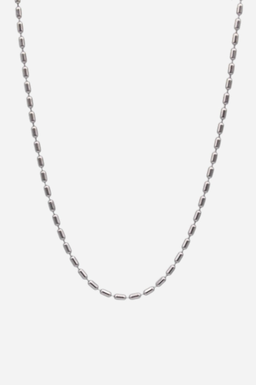 Farrah B Pill Chain Necklace - Silver – front view