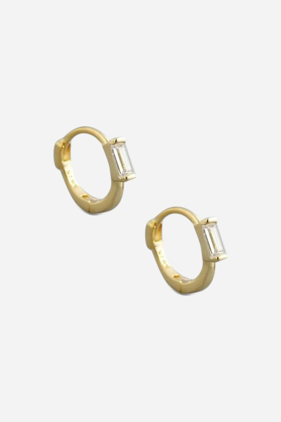 Farrah B Ray Of Light Huggie Hoop Earrings – front view