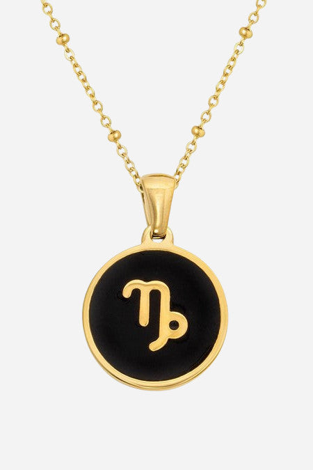 Farrah B Round Zodiac Charm - Capricorn