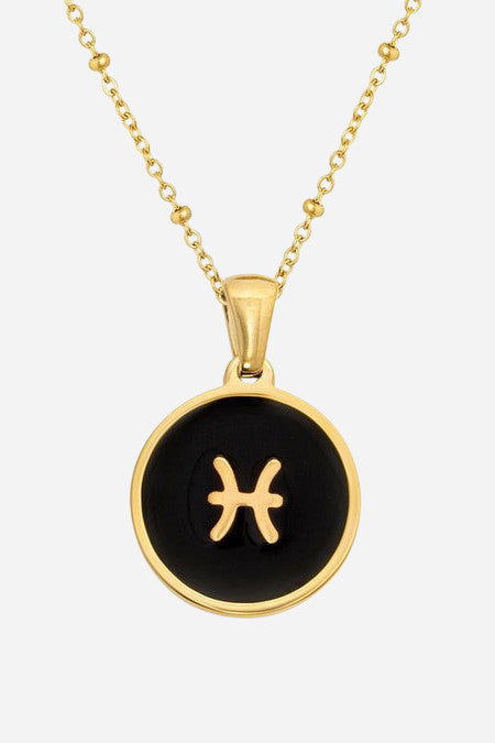 Farrah B Round Zodiac Charm - Pisces