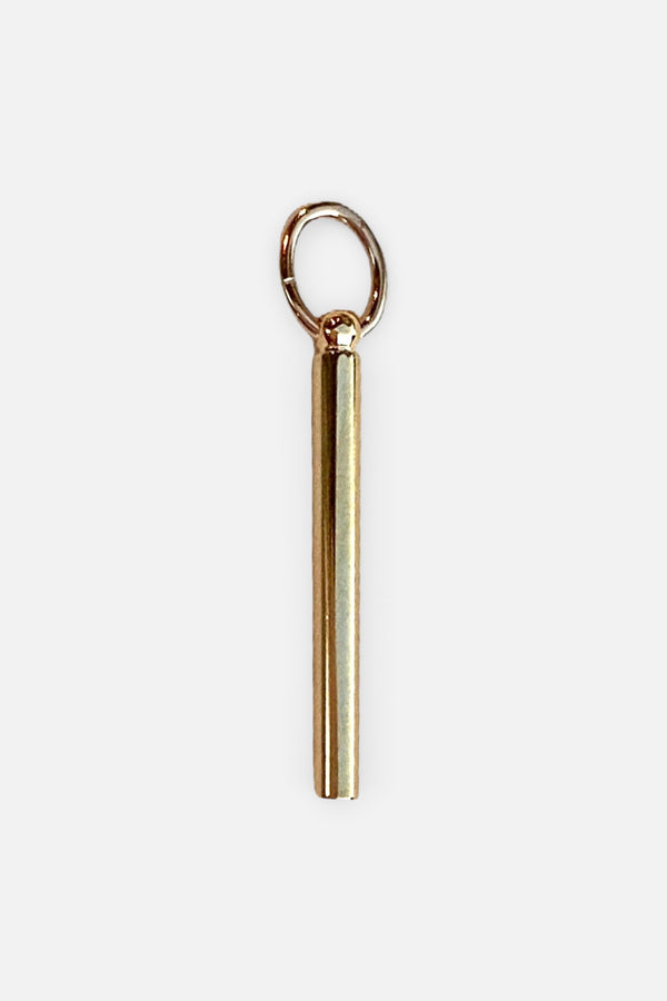 Farrah B Rounded Bar Charm in Gold