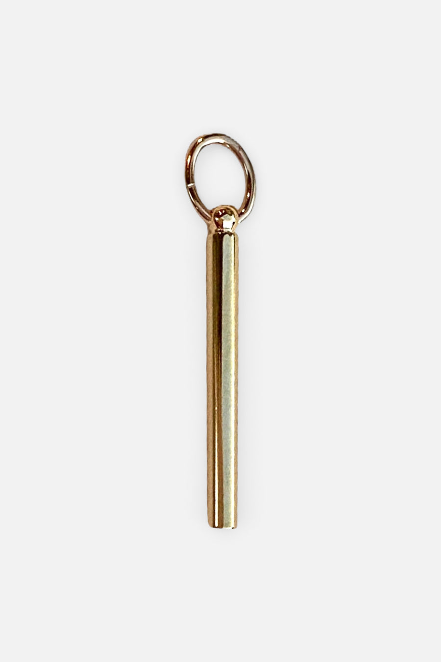 Farrah B Rounded Bar Charm in Gold – front view