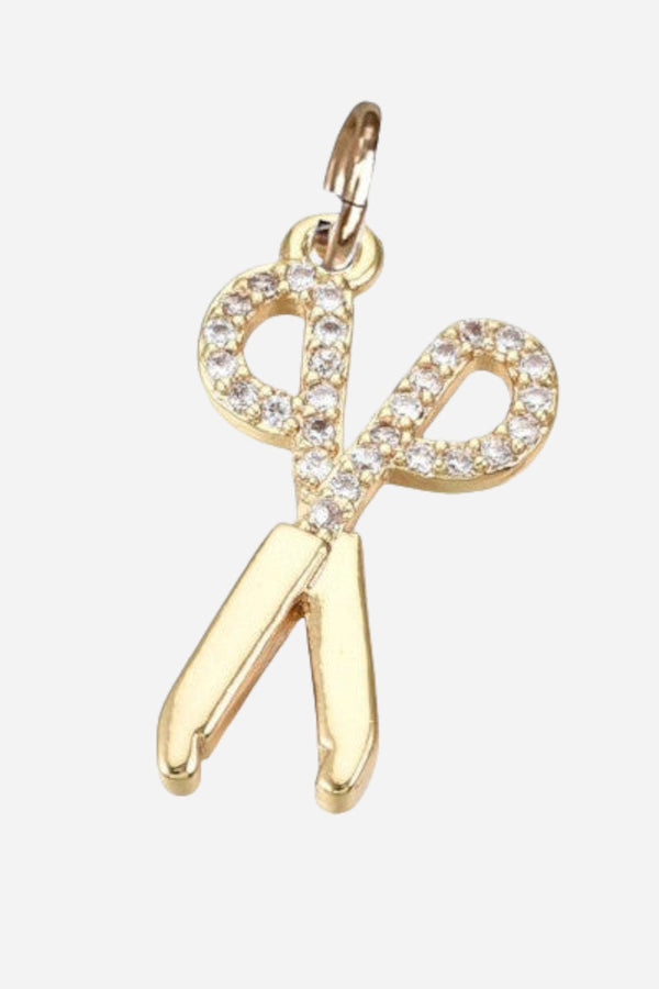 Farrah B Scissors Charm in Gold