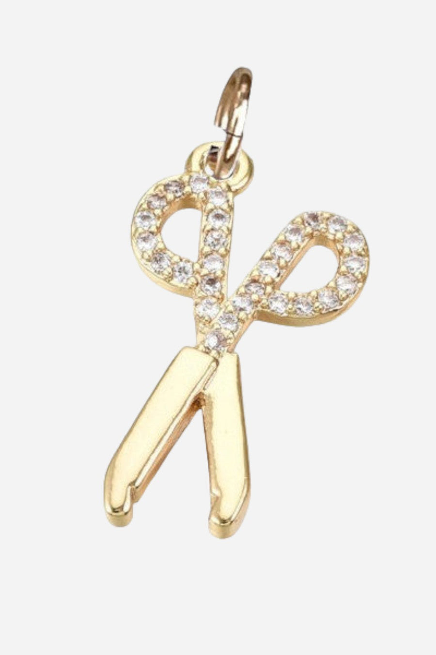 Farrah B Scissors Charm in Gold – front view