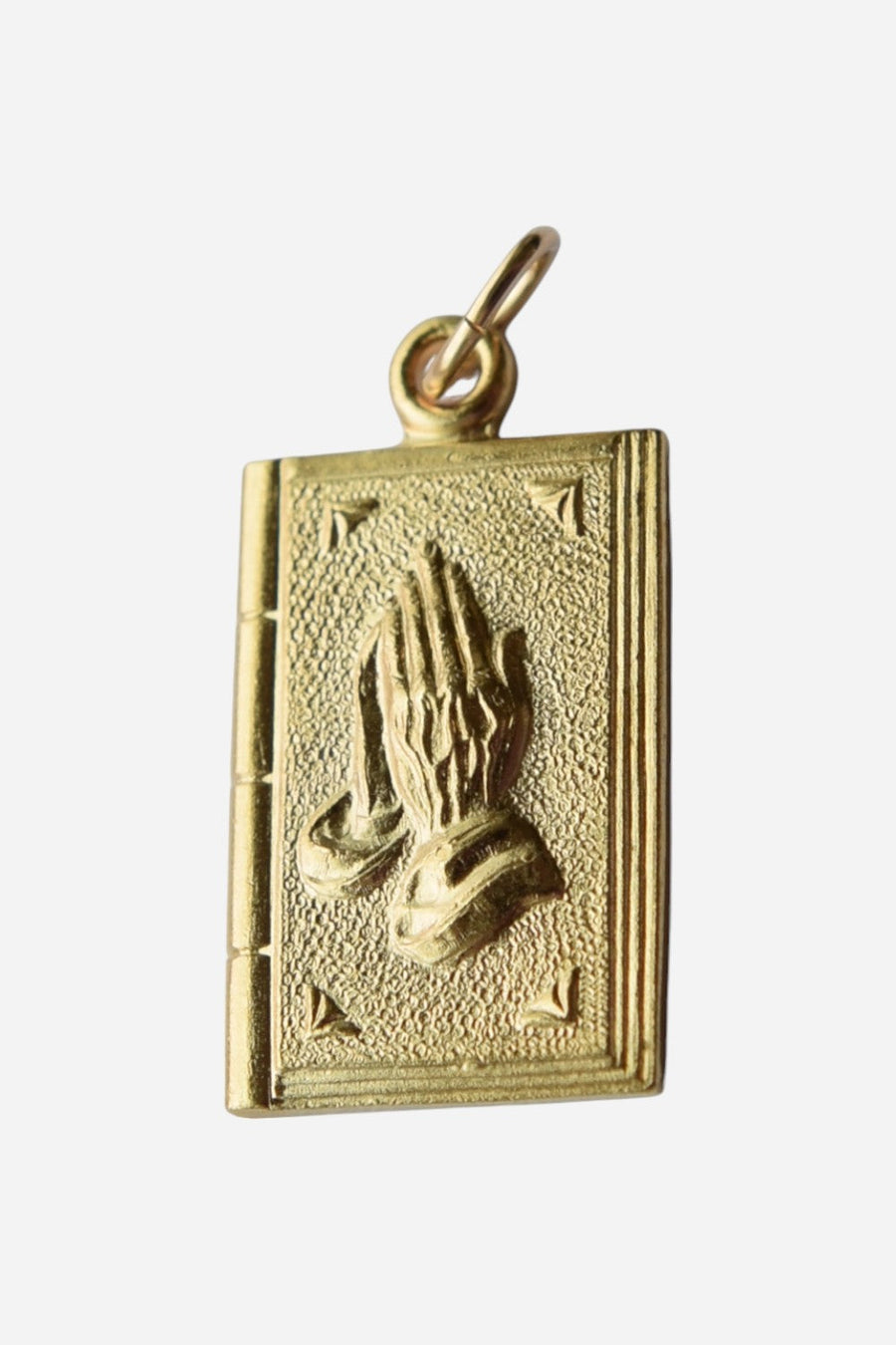 Farrah B Serenity Prayer Charm - Gold – front view