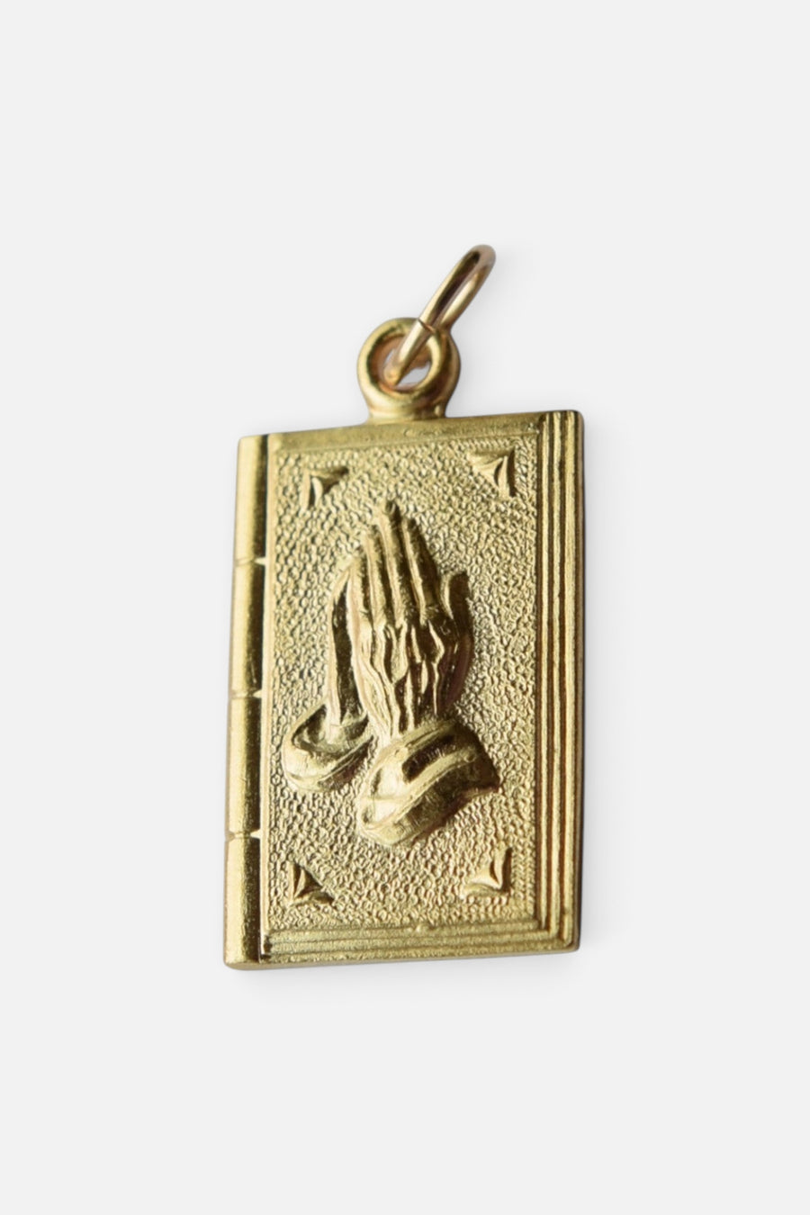 Farrah B Serenity Prayer Charm - Gold – front view