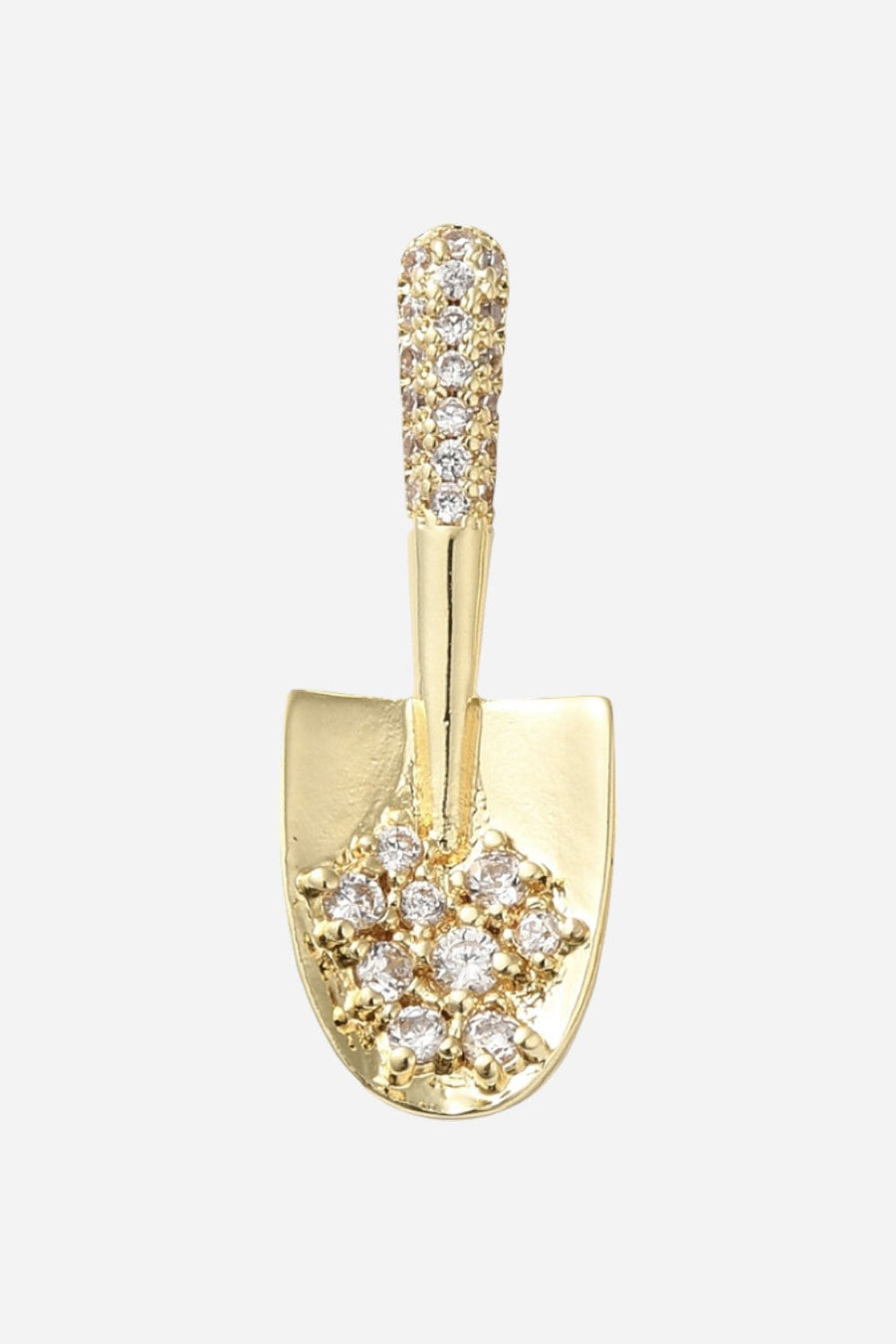 Farrah B Shovel Charm - Gold – front view