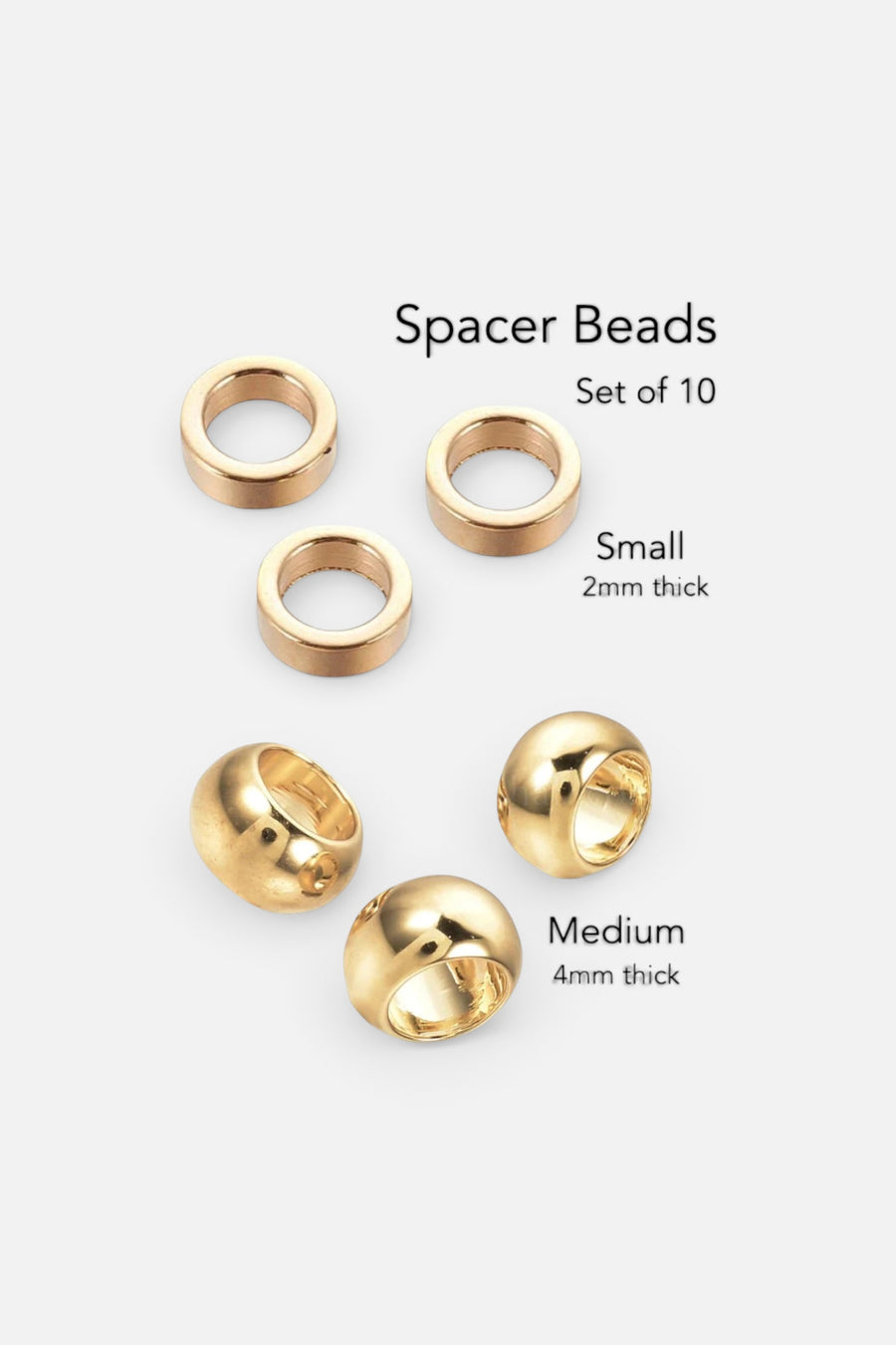 Farrah B Spacer Beads Small – front view