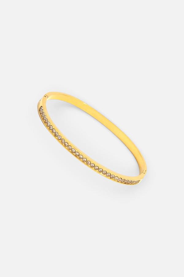 Farrah B Sparks Fly Bangle Bracelet in Gold