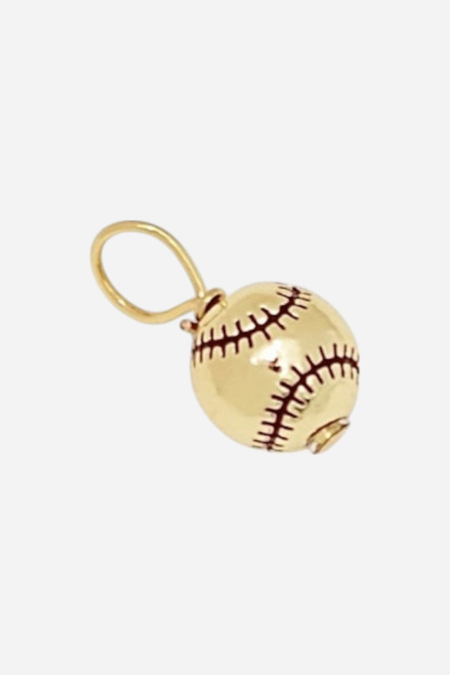 Farrah B Sport Charm - Gold Baseball – front view