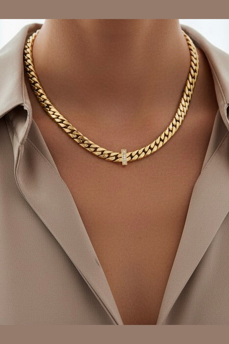Farrah B Status Symbol Necklace – on model