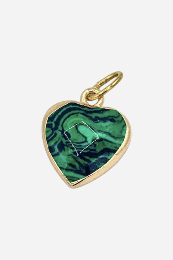 Farrah B Stone Heart Charm
