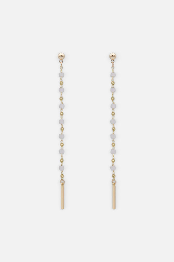 Farrah B Temptress Earrings in White Opal Gold