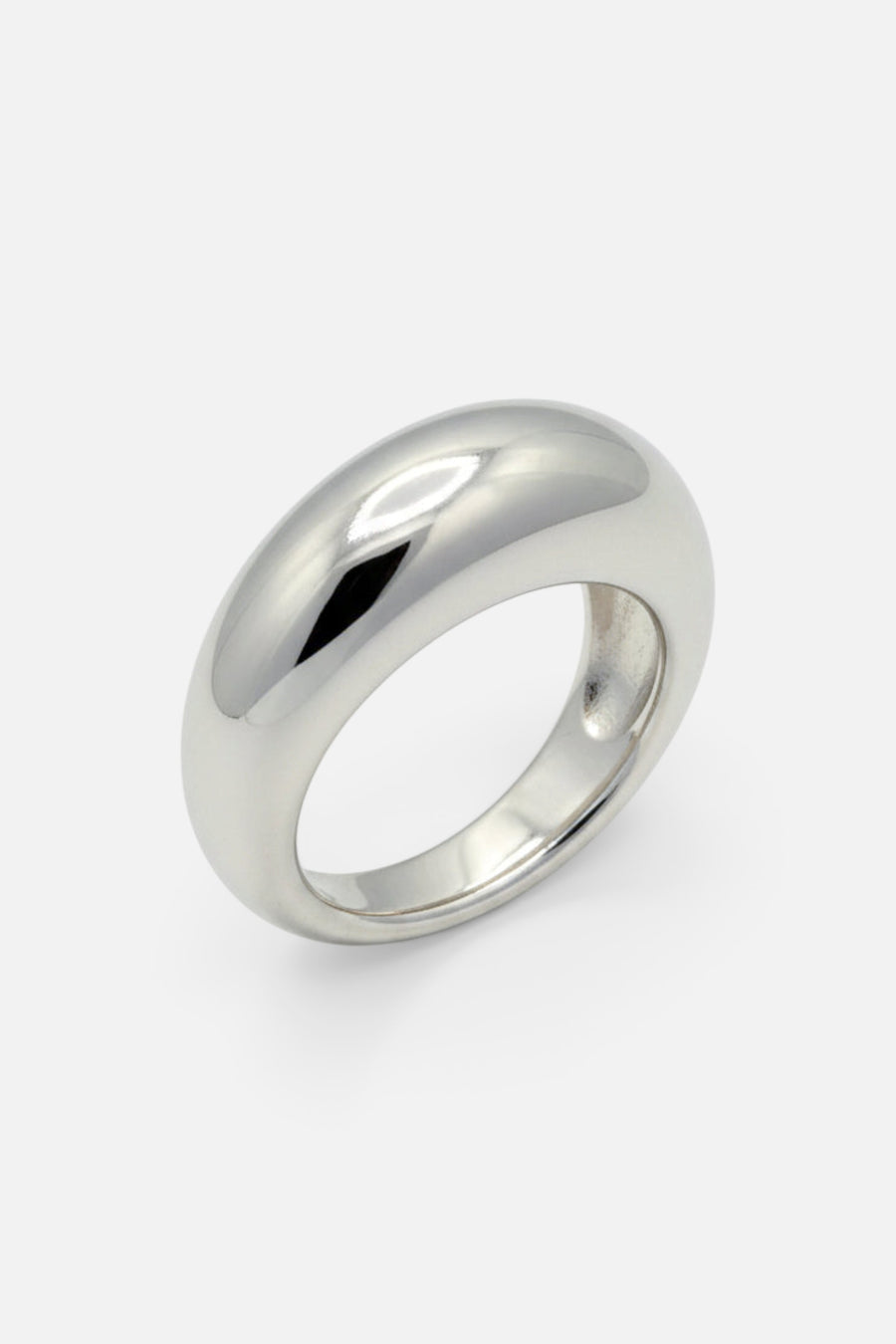 Farrah B The Contour Ring in Silver – front view