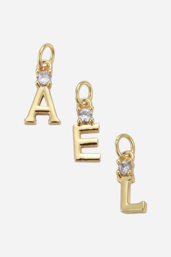 Farrah B Top Gem Letter Charm