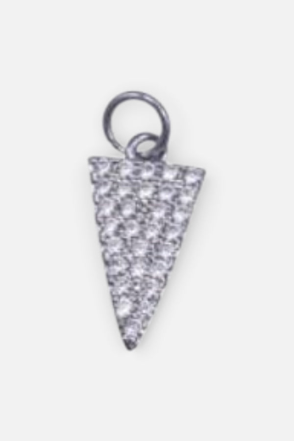 Farrah B Triangle Charm in Silver