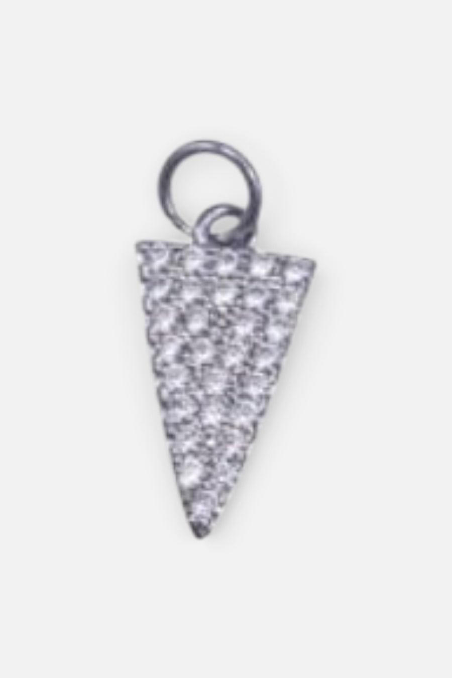 Farrah B Triangle Charm in Silver – front view