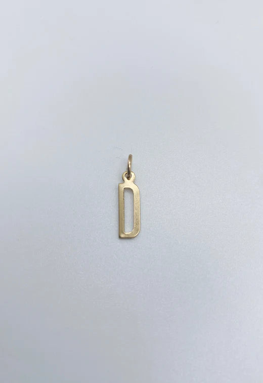 Farrah B White Initial Letter Charm D – back view