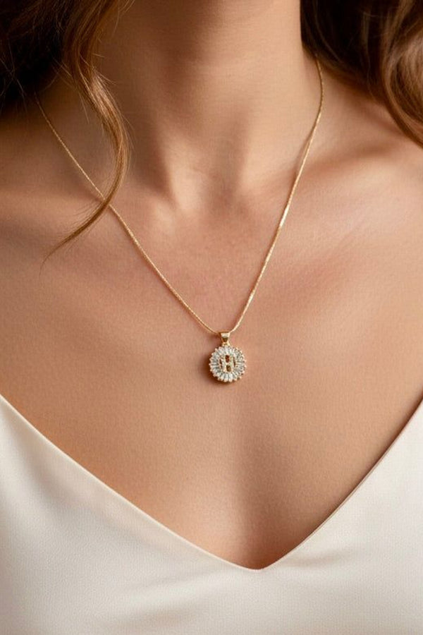 Farrah B Yours Truly Initial Necklace in Gold - Letter H