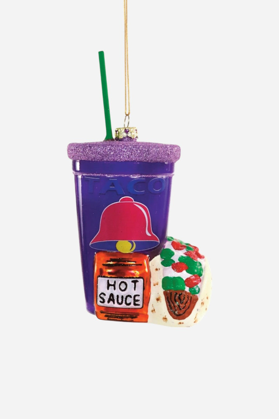 Fast Food Taco Meal Ornament – front view