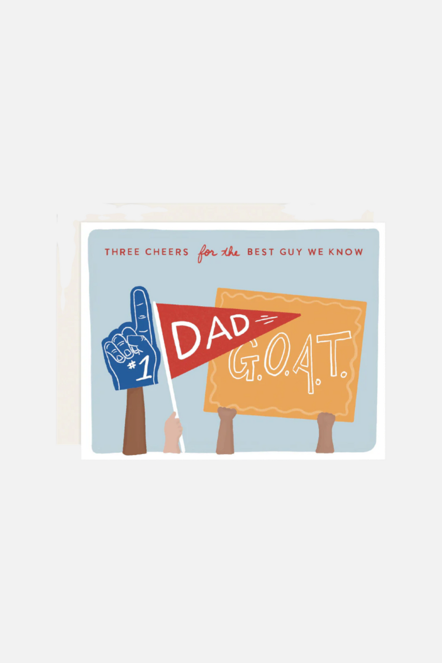 Slightly Stationary Three Cheers Father's Day Card
