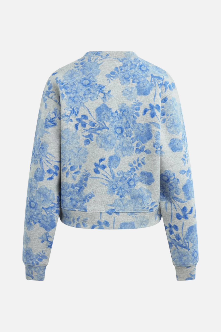 Favorite Daughter Classic Embossed Sweatshirt in Blue Distressed Floral Print – alternate
