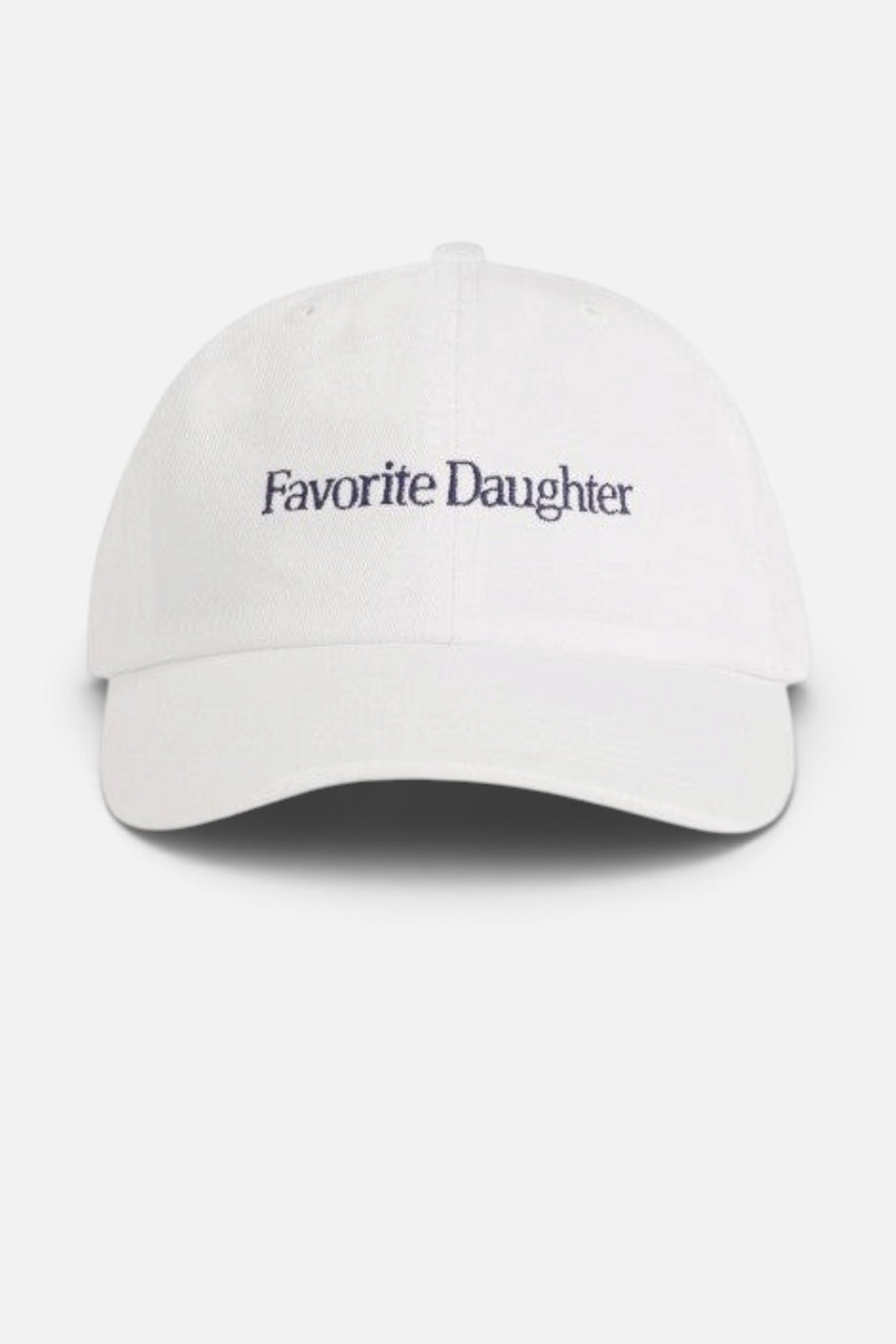 Favorite Daughter Classic Logo Baseball Hat in White – side view