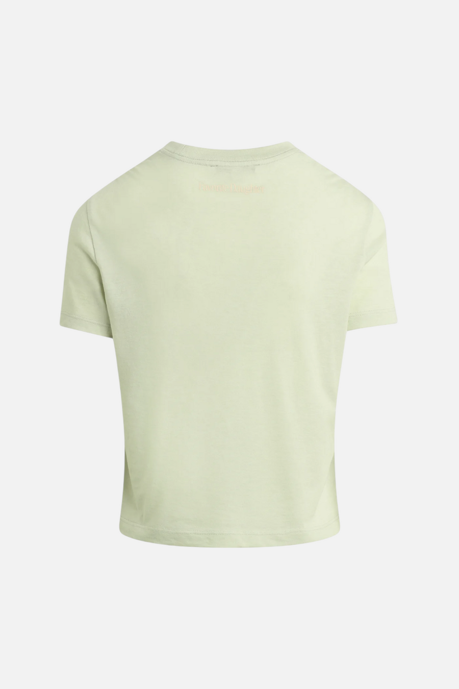 Favorite Daughter Cropped Mom's Favorite Tee in Light Sage & White – back view