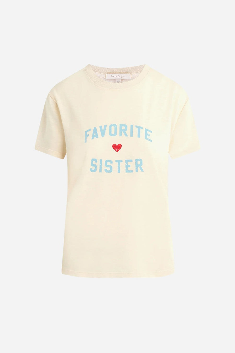 Favorite Daughter Favorite Sister Tee in Gardenia & Blue – alternate