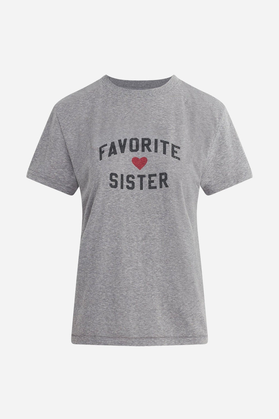 Favorite Daughter Favorite Sister Tee in Heather Grey – front view