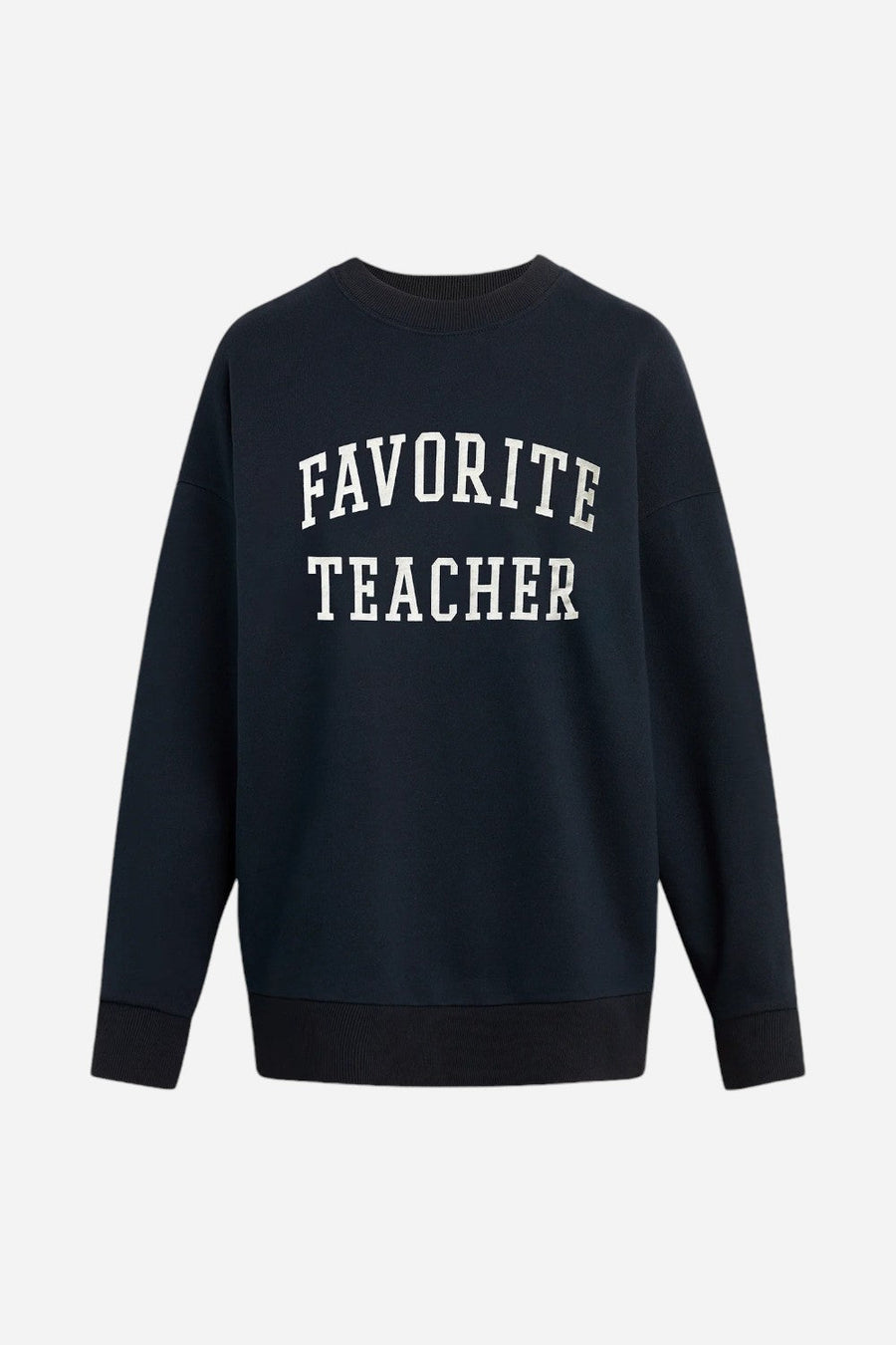 Favorite Daughter Favorite Teacher Sweatshirt Navy – front view