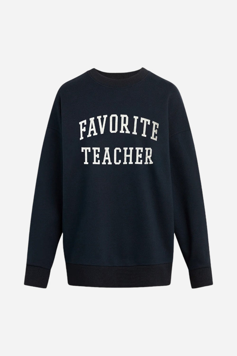 Favorite Daughter Favorite Teacher Sweatshirt Navy – side view
